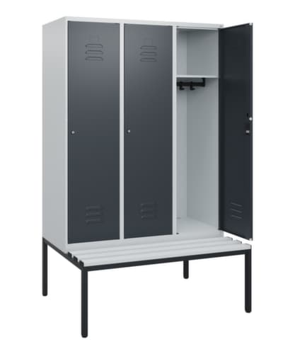 C+P Spind Classic Plus mit Sitzbank, Abteilbreite 400 mm