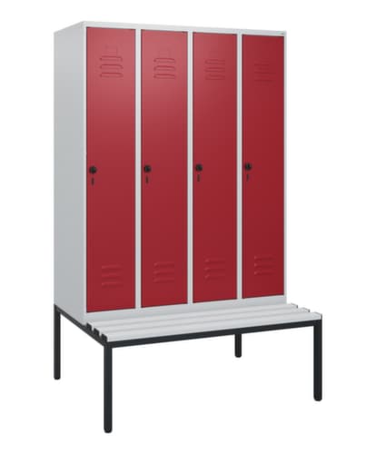C+P Spind Classic Plus mit Sitzbank, Abteilbreite 300 mm