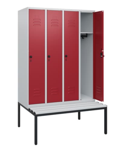 C+P Spind Classic Plus mit Sitzbank, Abteilbreite 300 mm