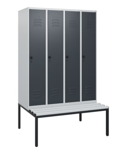 C+P Spind Classic Plus mit Sitzbank, Abteilbreite 300 mm