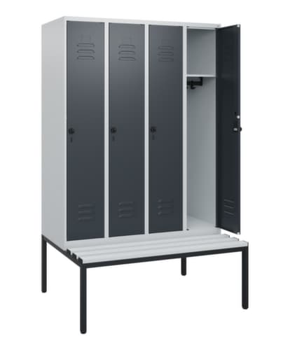 C+P Spind Classic Plus mit Sitzbank, Abteilbreite 300 mm