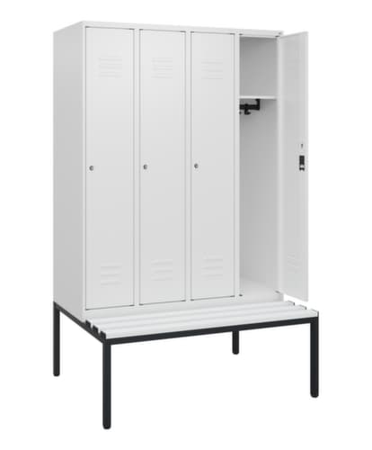 C+P Spind Classic Plus mit Sitzbank, Abteilbreite 300 mm
