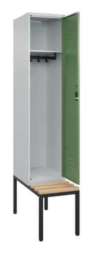 C+P Spind Classic Plus mit Sitzbank, Abteilbreite 400 mm