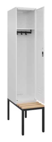 C+P Spind Classic Plus mit Sitzbank, Abteilbreite 400 mm