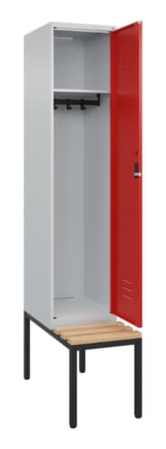 C+P Spind Classic Plus mit Sitzbank, Abteilbreite 400 mm