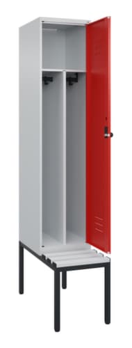 C+P Sitzbank-Spind Classic Plus für Schwarz-Weiß-Trennung, Abteilbreite 400 mm
