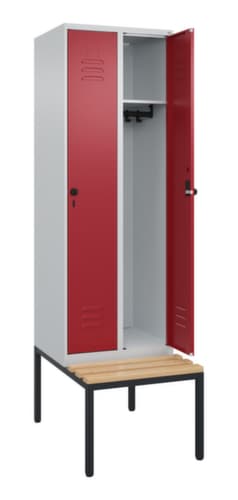 C+P Spind Classic Plus mit Sitzbank, Abteilbreite 300 mm