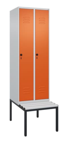 C+P Sitzbank-Spind Classic Plus für Schwarz-Weiß-Trennung, Abteilbreite 300 mm