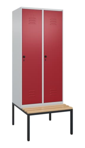 C+P Sitzbank-Spind Classic Plus für Schwarz-Weiß-Trennung, Abteilbreite 400 mm