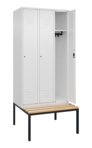 C+P Spind Classic Plus mit Sitzbank, Abteilbreite 300 mm