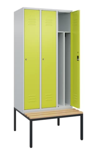 C+P Sitzbank-Spind Classic Plus für Schwarz-Weiß-Trennung, Abteilbreite 300 mm