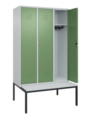 C+P Spind Classic Plus mit Sitzbank, Abteilbreite 400 mm