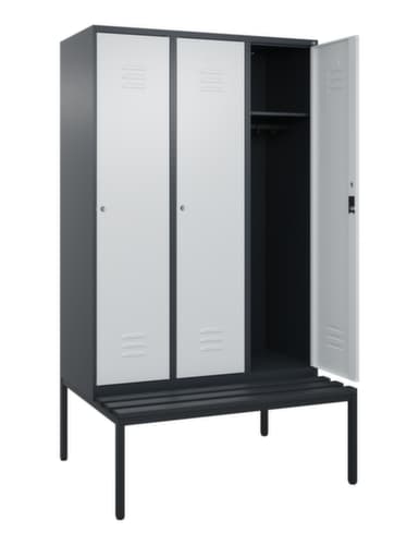 C+P Spind Classic Plus mit Sitzbank, Abteilbreite 400 mm