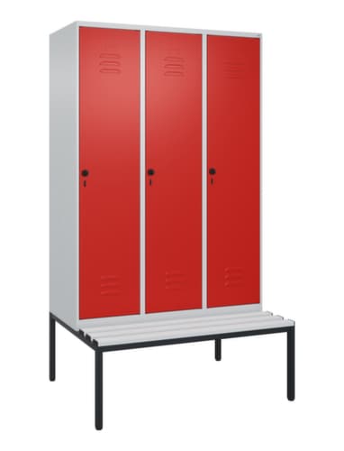 C+P Spind Classic Plus mit Sitzbank, Abteilbreite 400 mm