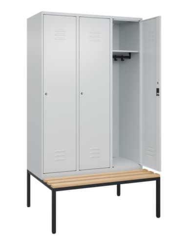 C+P Spind Classic Plus mit Sitzbank, Abteilbreite 400 mm