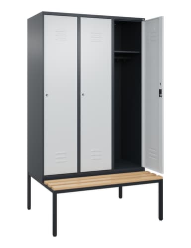 C+P Spind Classic Plus mit Sitzbank, Abteilbreite 400 mm