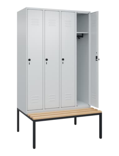 C+P Spind Classic Plus mit Sitzbank, Abteilbreite 300 mm