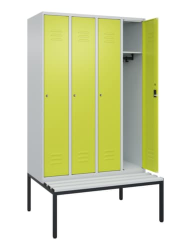 C+P Spind Classic Plus mit Sitzbank, Abteilbreite 300 mm