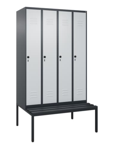 C+P Spind Classic Plus mit Sitzbank, Abteilbreite 300 mm