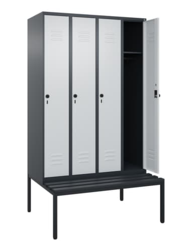 C+P Spind Classic Plus mit Sitzbank, Abteilbreite 300 mm