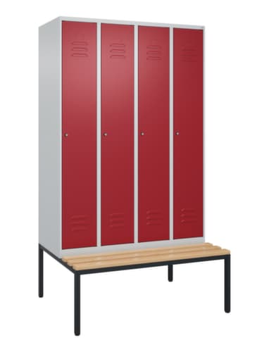 C+P Spind Classic Plus mit Sitzbank, Abteilbreite 300 mm