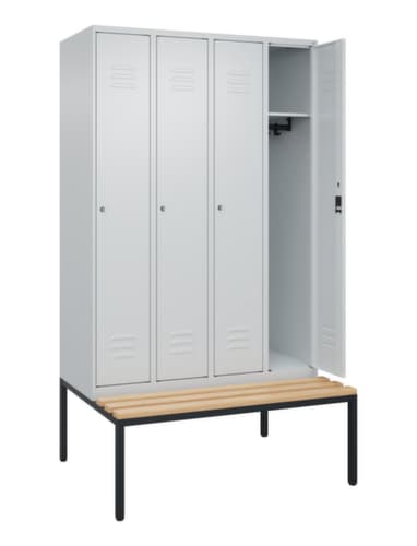 C+P Spind Classic Plus mit Sitzbank, Abteilbreite 300 mm