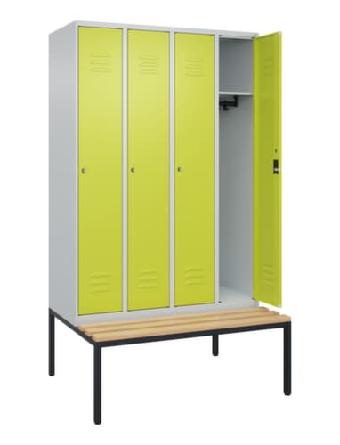 C+P Spind Classic Plus mit Sitzbank, Abteilbreite 300 mm