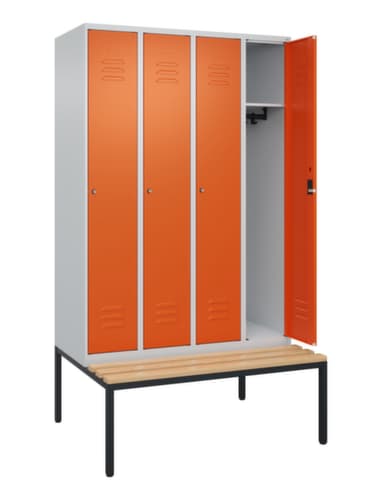C+P Spind Classic Plus mit Sitzbank, Abteilbreite 300 mm