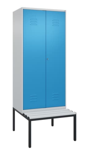 C+P Sitzbank-Spind Classic Plus für Schwarz-Weiß-Trennung, Abteilbreite 400 mm
