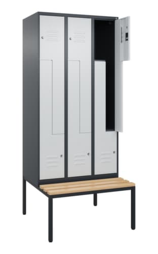 C+P Z-Spind Classic Plus mit untergebauter Sitzbank, Abteilbreite 300 mm