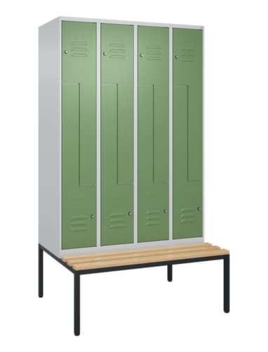 C+P Z-Spind Classic Plus mit untergebauter Sitzbank, Abteilbreite 300 mm