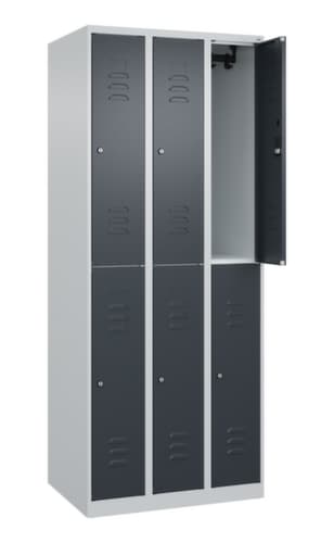C+P Doppelstöckiger Spind Classic Plus, Abteilbreite 250 mm
