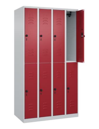 C+P Doppelstöckiger Spind Classic Plus, Abteilbreite 250 mm
