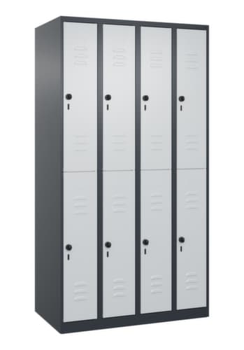 C+P Doppelstöckiger Spind Classic Plus, Abteilbreite 250 mm