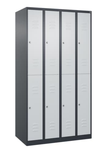 C+P Doppelstöckiger Spind Classic Plus, Abteilbreite 250 mm