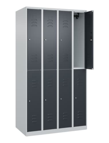 C+P Doppelstöckiger Spind Classic Plus, Abteilbreite 250 mm
