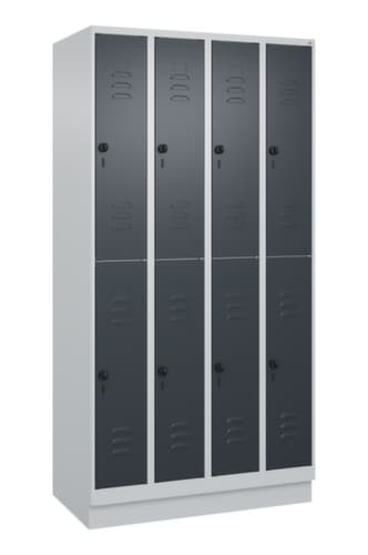 C+P Doppelstöckiger Spind Classic Plus, Abteilbreite 250 mm