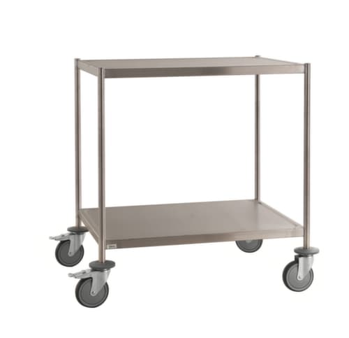 Kongamek Edelstahl-Etagenwagen, Traglast 200 kg, 2 Etagen