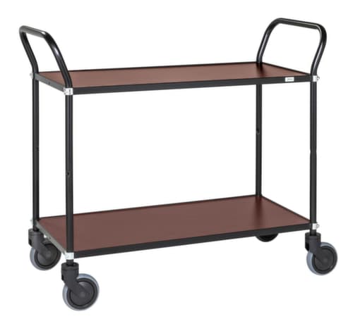 Kongamek Tischwagen mit 2 Schiebebügeln 950x430 mm, Traglast 250 kg, 2 Etagen