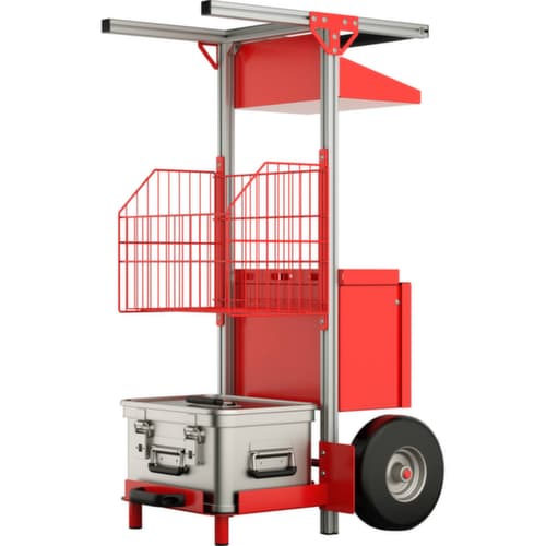 MUNK Sicherheitskarre SafeCaddy® "Erste Hilfe", Traglast 51,2 kg, Polyurethan-Bereifung