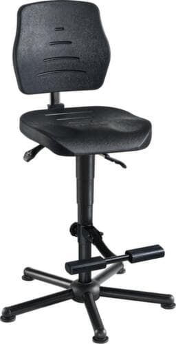meychair Arbeitsdrehstuhl Workster Pro W15, Sitz PU-Schaum schwarz, mit Gleitern