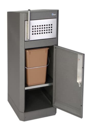 stumpf Abfallbehälter Binox Hybrid-Bio-25, 25 l, eisenglimmer