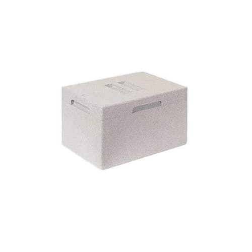 Euronorm-Stapelbehälter mit Isolierbox, blau, Inhalt 22,5 l, Auflagedeckel für Isolierbox