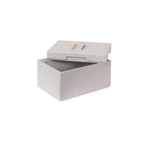 Euronorm-Stapelbehälter mit Isolierbox, blau, Inhalt 22,5 l, Auflagedeckel für Isolierbox