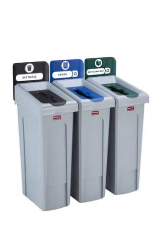 Rubbermaid Deckel Slim Jim® für Recycling-Station, schwarz