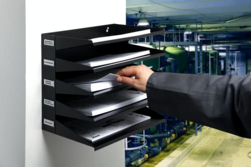 Durable Sortierreck, 5 Fächer DIN A4, schwarz