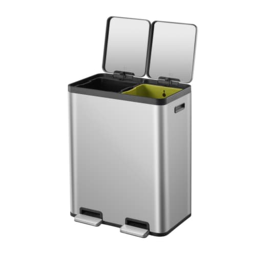 Tretabfallsammler EKO mit fingerabdruckfester Beschichtung, 2 x 30 l