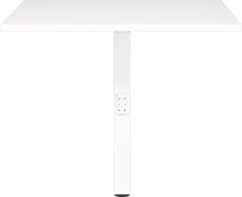 Eckiges Verkettungselement GW-MAILAND 7906 mit Stützfuß, Breite x Tiefe 800 x 800 mm, Platte weiß