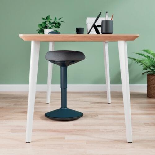 Leitz Sitz-Steh-Hocker Ergo Active, Sitz grau, rutschfester Fußunterseite