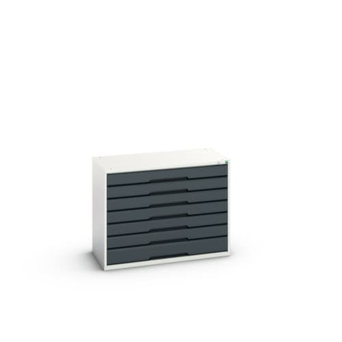 bott Schubladenschrank verso, 7 Schublade(n), RAL7035 Lichtgrau/RAL7016 Anthrazitgrau